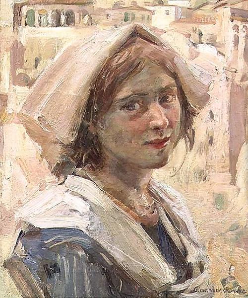 Alexander Ignatius Roche Peasant Girl oil painting picture